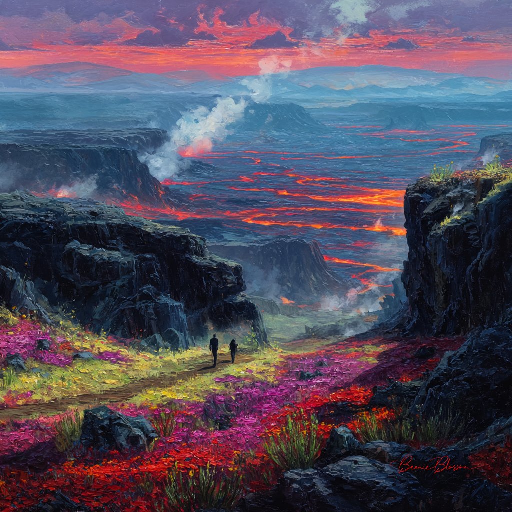 A Fiery Valley of Beauty and Contrast