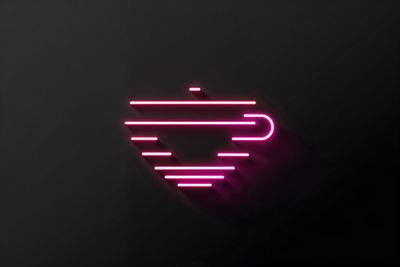 Sleek Neon Brand Logo in Flowing Line Art