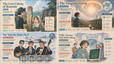 Four confusing days in history as pastel anime poster