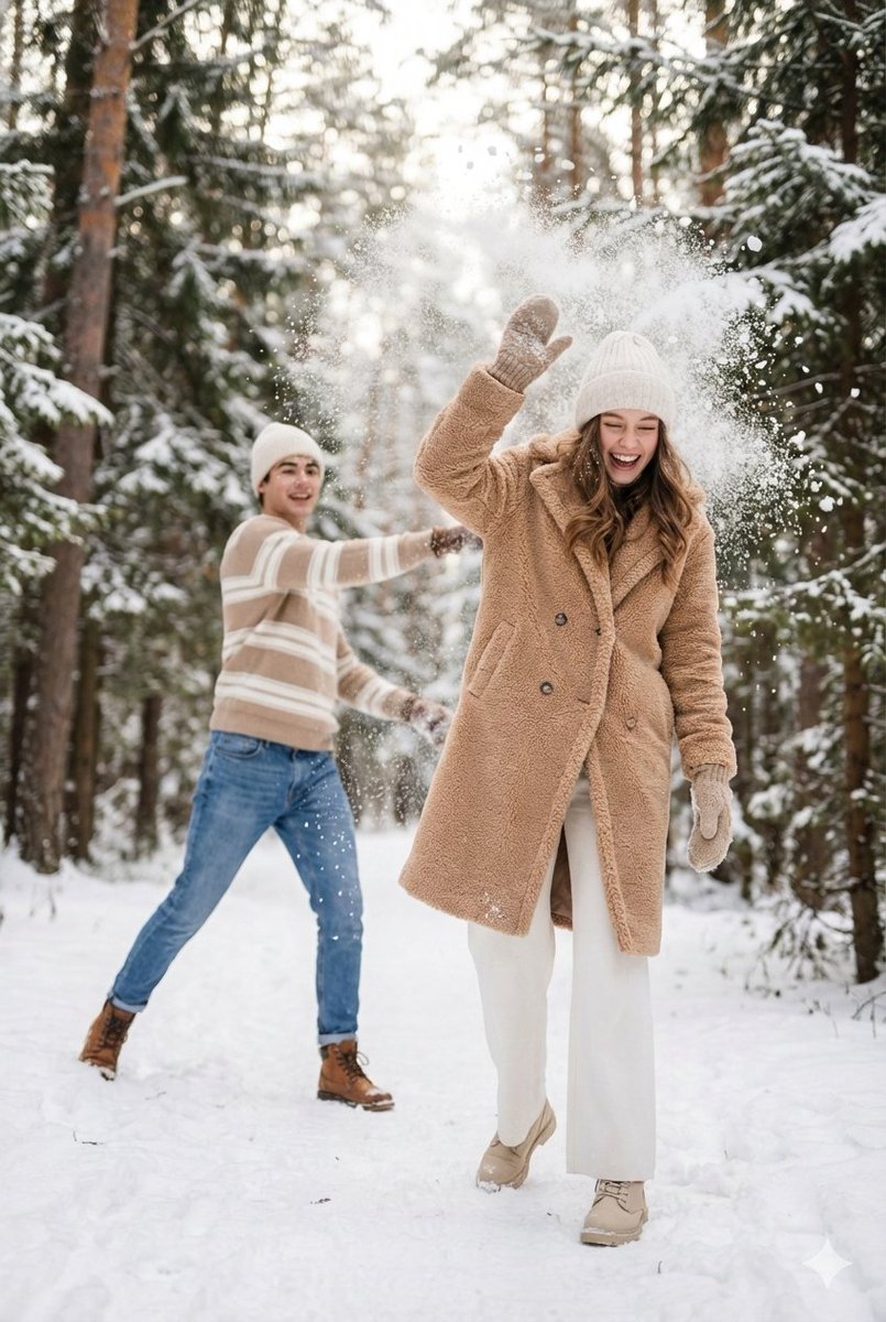 Whimsical Winter Play: A Snowy Love Story