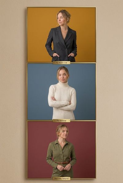Sydney Sweeney Models Six High-Fashion Looks in Editorial Triptych