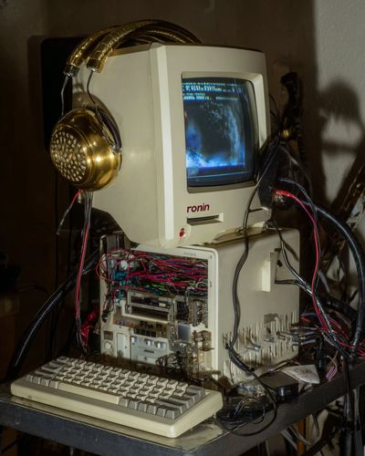 Cyberpunk Relic: 80s Tech Reimagined