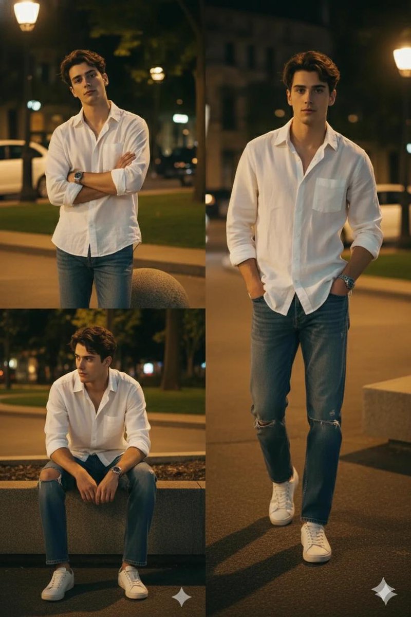 Urban Night Charm: A Portrait of Style