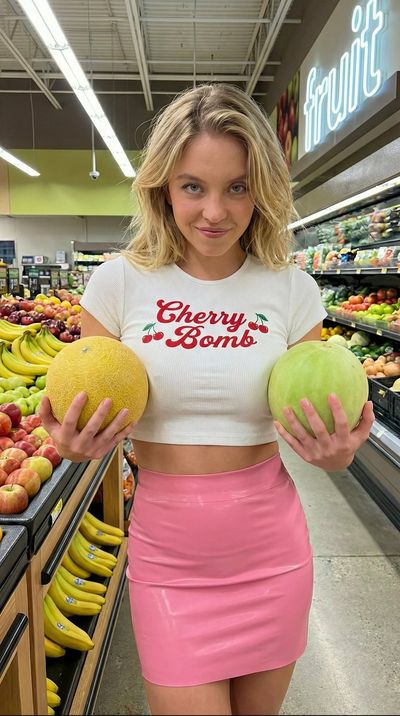 Fruits, Fun, and a Playful Pose