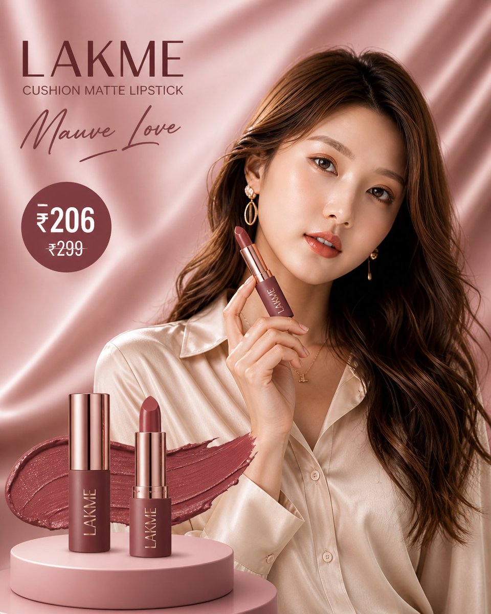 Soft Mauve Elegance Cosmetic Ad
