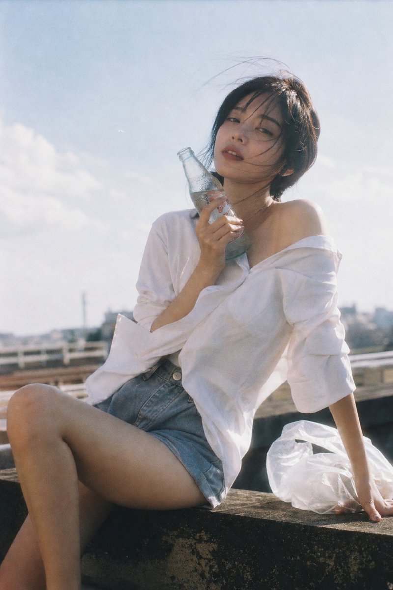 Sunlit Rooftop in Faded Summer Hues