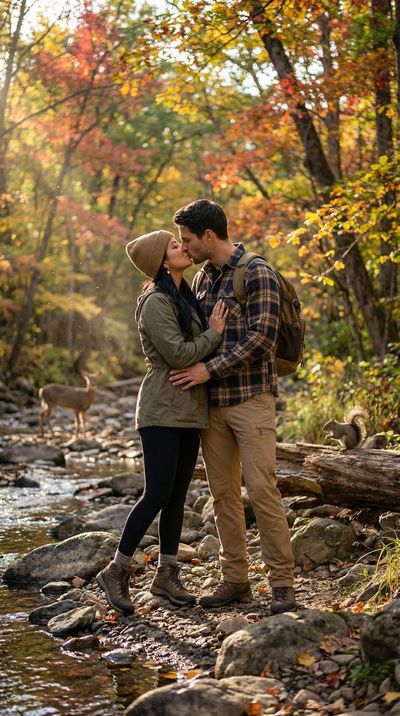 Autumn Romance at the Creek