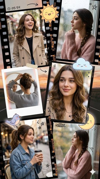 Asymmetrical Film-Strip Memories of a Young Woman