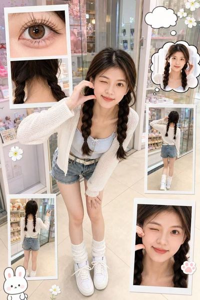 Realistic Kawaii Photo Collage Creation