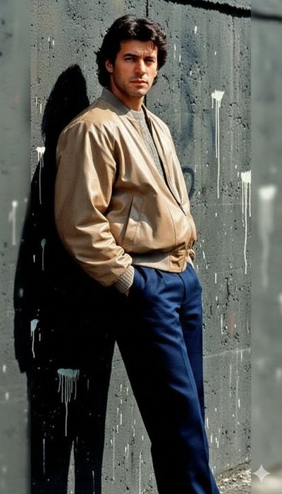 Retro 80s Urban Cool: Vintage Style Portrait