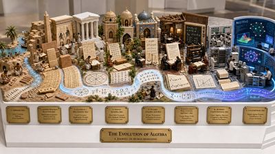 The Timeline of Algebra: A Museum-Grade Diorama