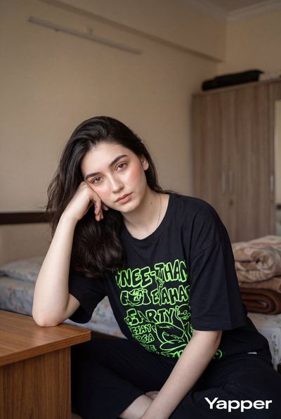 Cozy Comfort: A Realistic Portrait in Soft Natural Light
