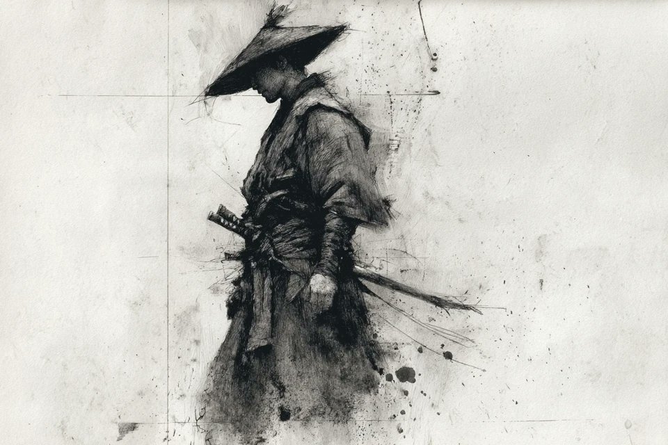 Charcoal sketch captures a woman's raw elegance with bold strokes