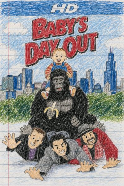 Whimsical Movie Poster Reimagined as Child's Art
