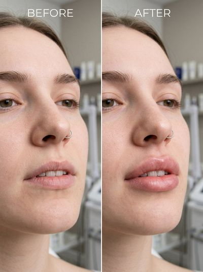 Subtle Lip Transformation: A Realistic Before and After