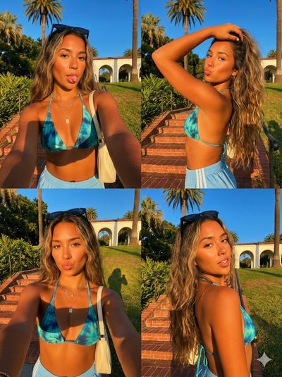 Sunset Vibes: Tropical Selfie Series