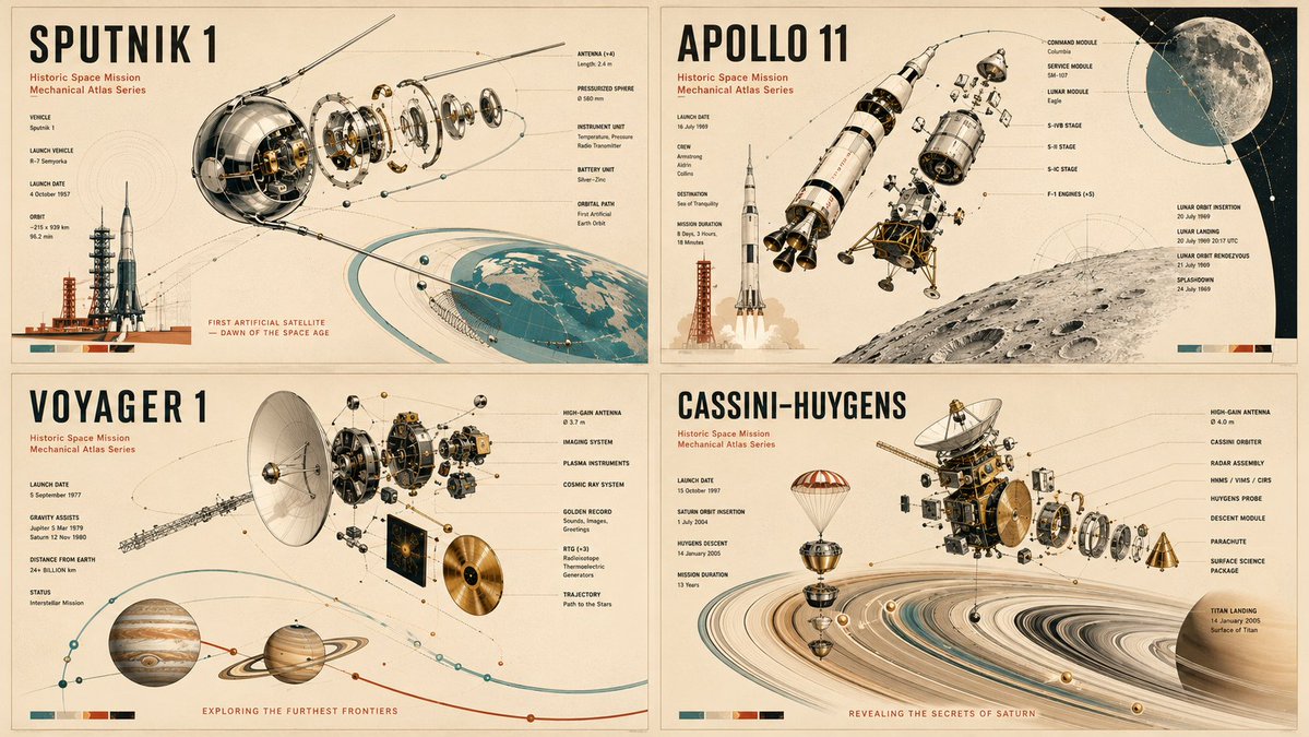 Origami spacecraft floats through a cosmic paper exhibition poster