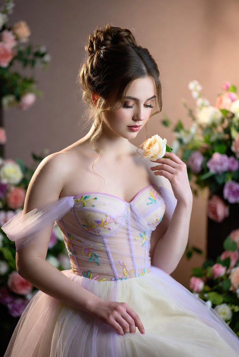 Romantic Elegance: Bridal Serenity in Pastel Hues