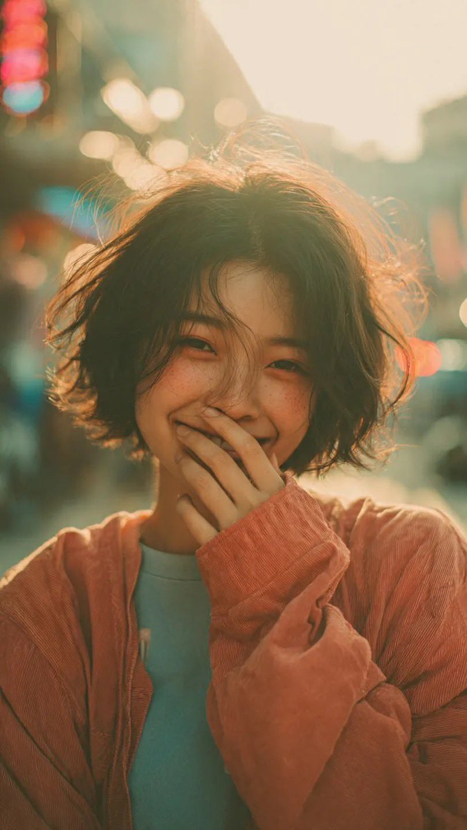 Golden Hour Smile in Urban Glow