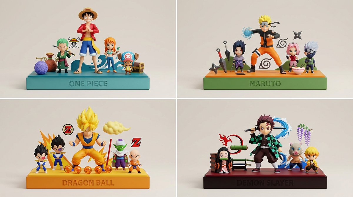 Manga-Inspired Designer Toys in Minimalist Art Style