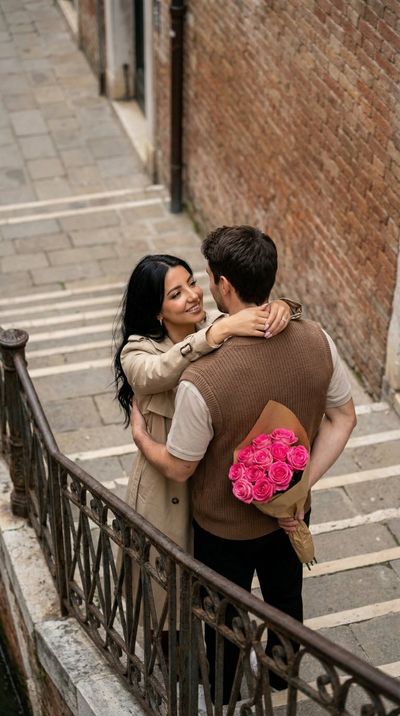 A Quiet Romance on Stone Steps