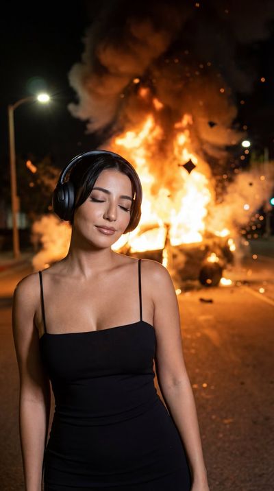 Calm Amidst Chaos: A Nighttime Snapshot