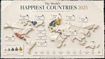 Layered origami map reveals nations with fastest internet speeds