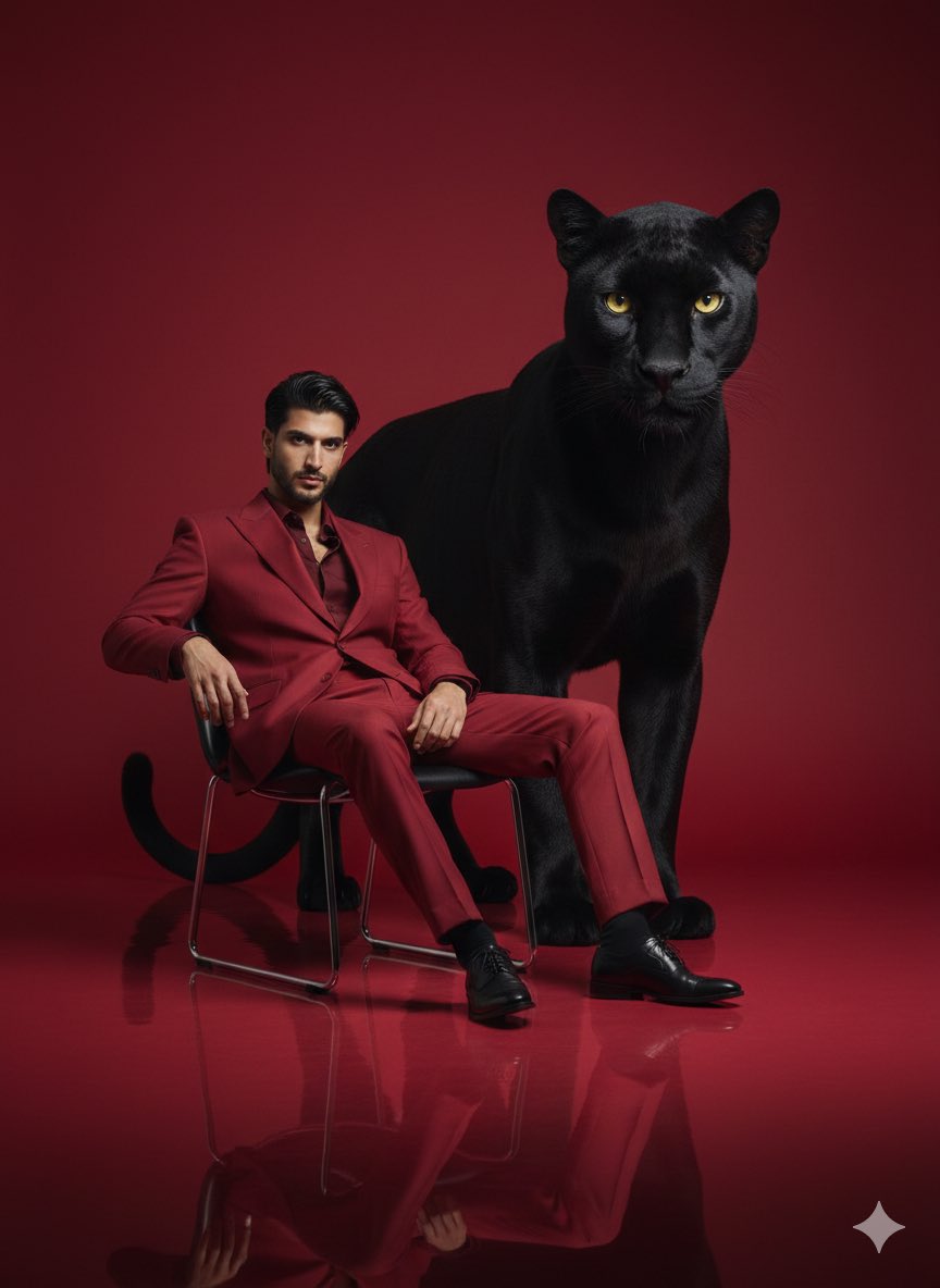 Monochrome Majesty: A Surreal Fashion Standoff