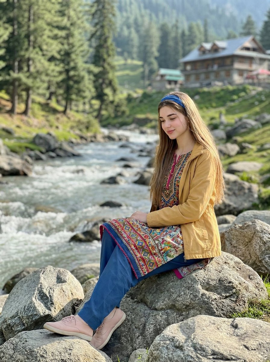 Serenity by the Mountain Stream