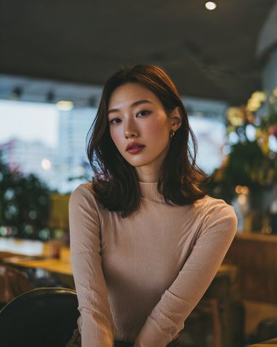 Modern Elegance in a Cozy Cafe Setting