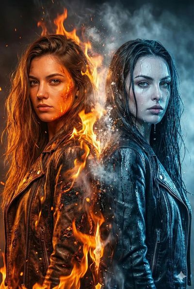 Elemental Duality: Fire and Ice Unleashed
