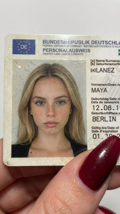 A Glimpse of German Identity: A Close-Up of a Personal ID Card