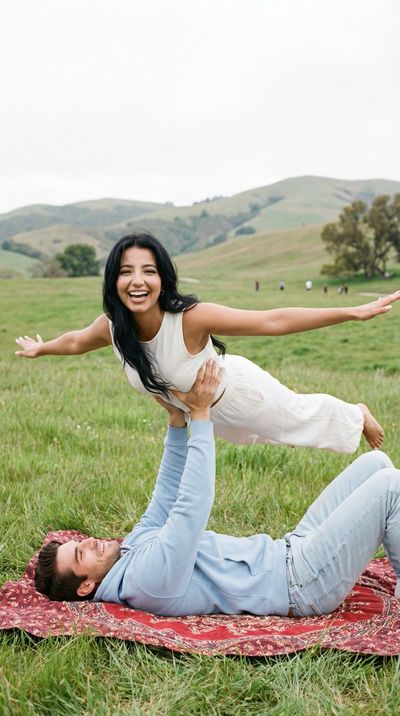 Joyful Airborne Love: A Picnic in the Meadow