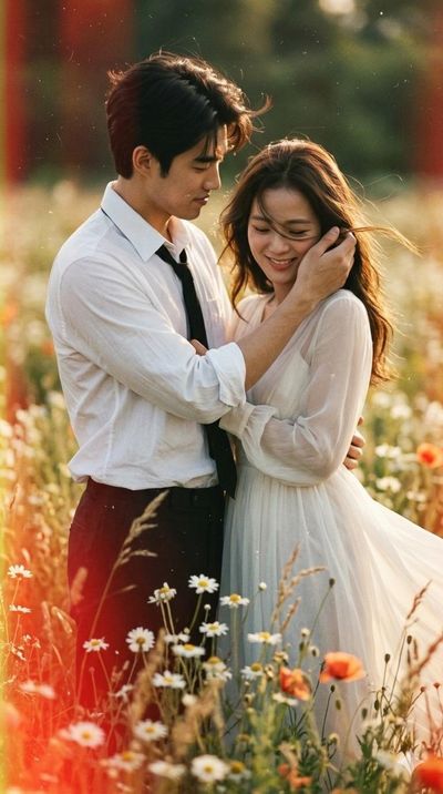 Golden Hour Stroll Through a Wildflower Meadow