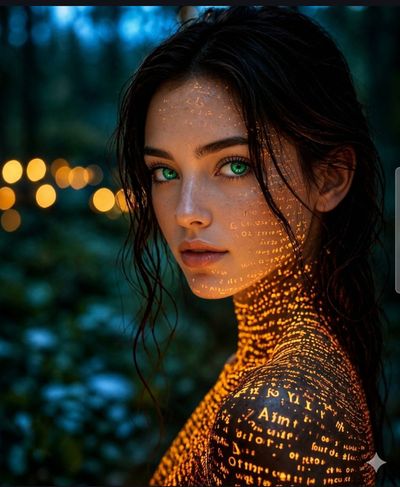 Golden skin glows in dark forest as greed isolates him