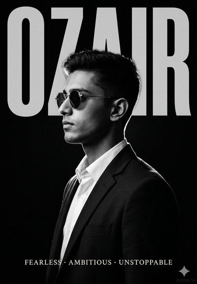 Cinematic Black and White Portrait of Determined South Asian Man