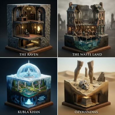 Cutaway Realms: Architectural Visions of Four Legendary Poems