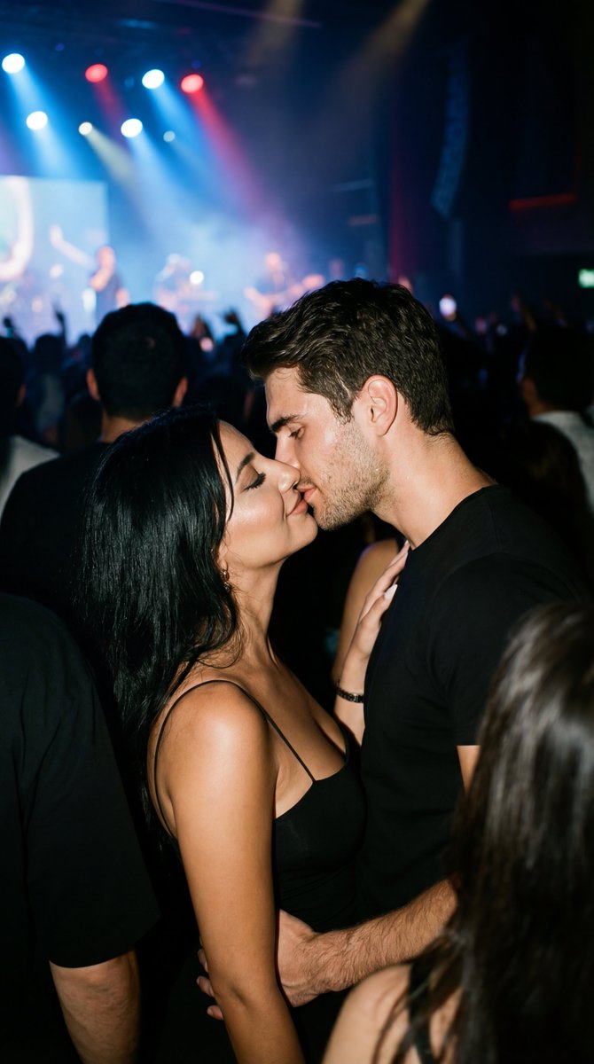 Candid Kiss in Concert: A Moment in Istanbul