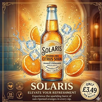 Refreshing Elegance: Sparkling Citrus Soda Showcase