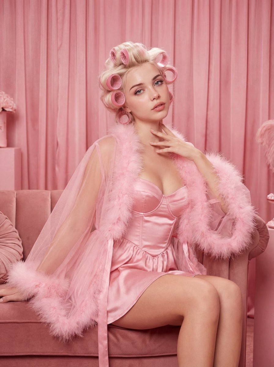 Vintage Pink Boudoir Glamour