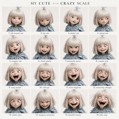 Emotional Spectrum: The Cute to Crazy Transformation
