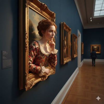 Renaissance Elegance in a Golden Frame