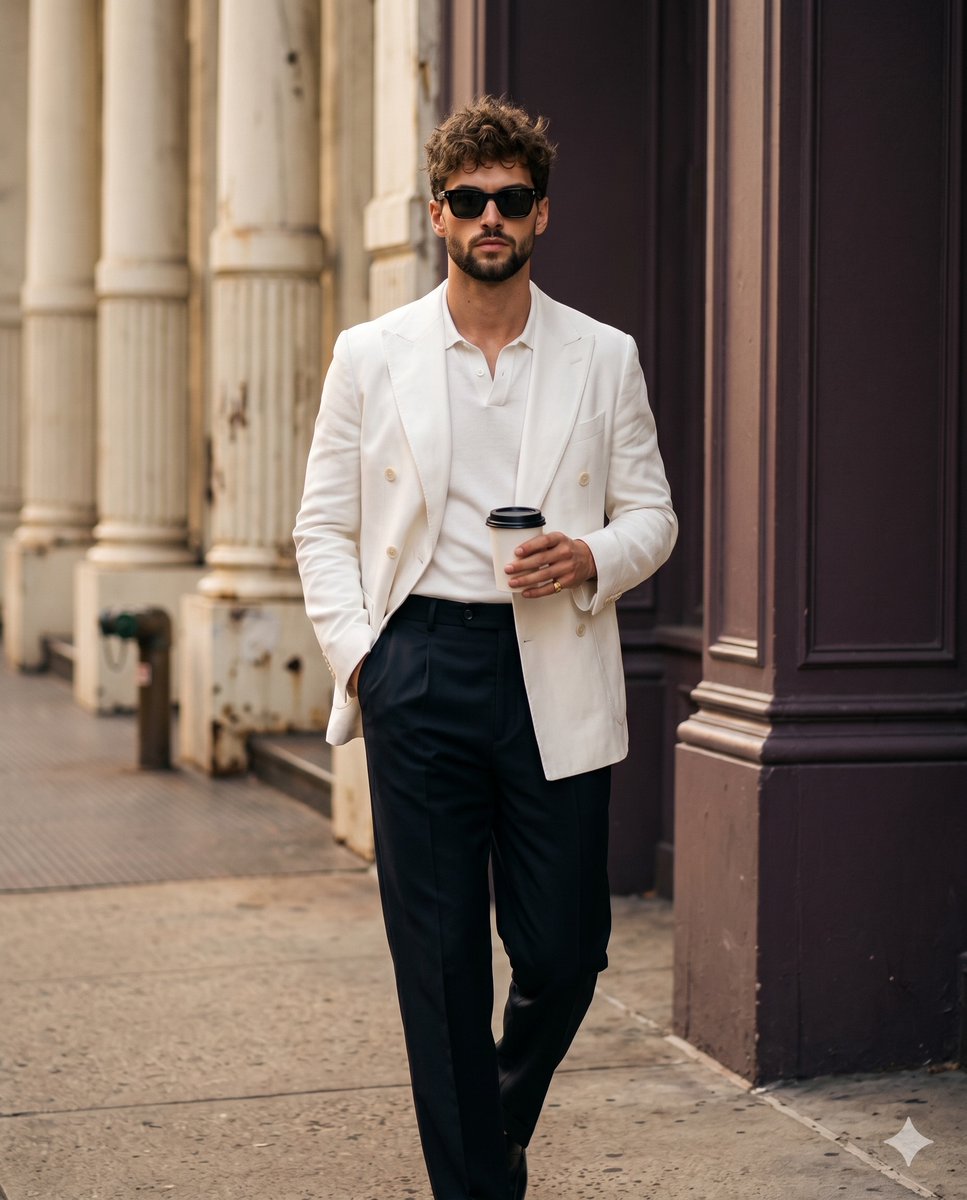 Urban Elegance: The Confident Commuter