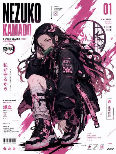 Futuristic Fusion: Anime Character Meets Streetwear