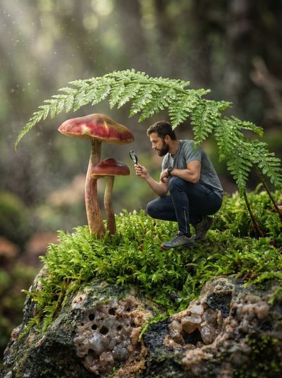 Microscopic Wilderness: A Hiker’s Journey Through Giant Moss Forest