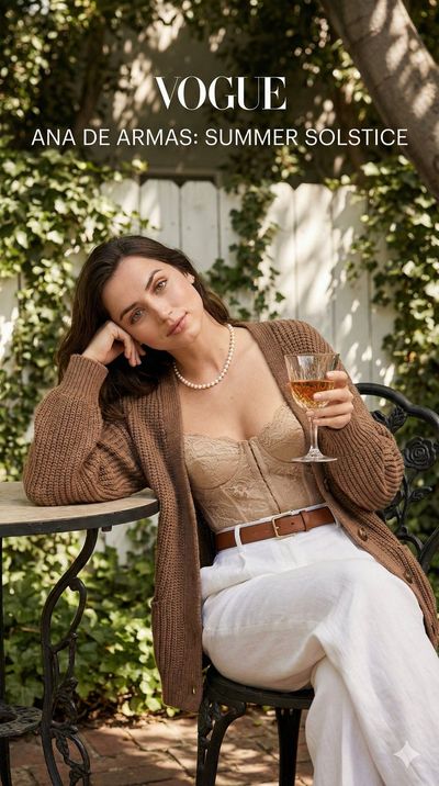 Elegance in the Garden: Ana de Armas Unveiled