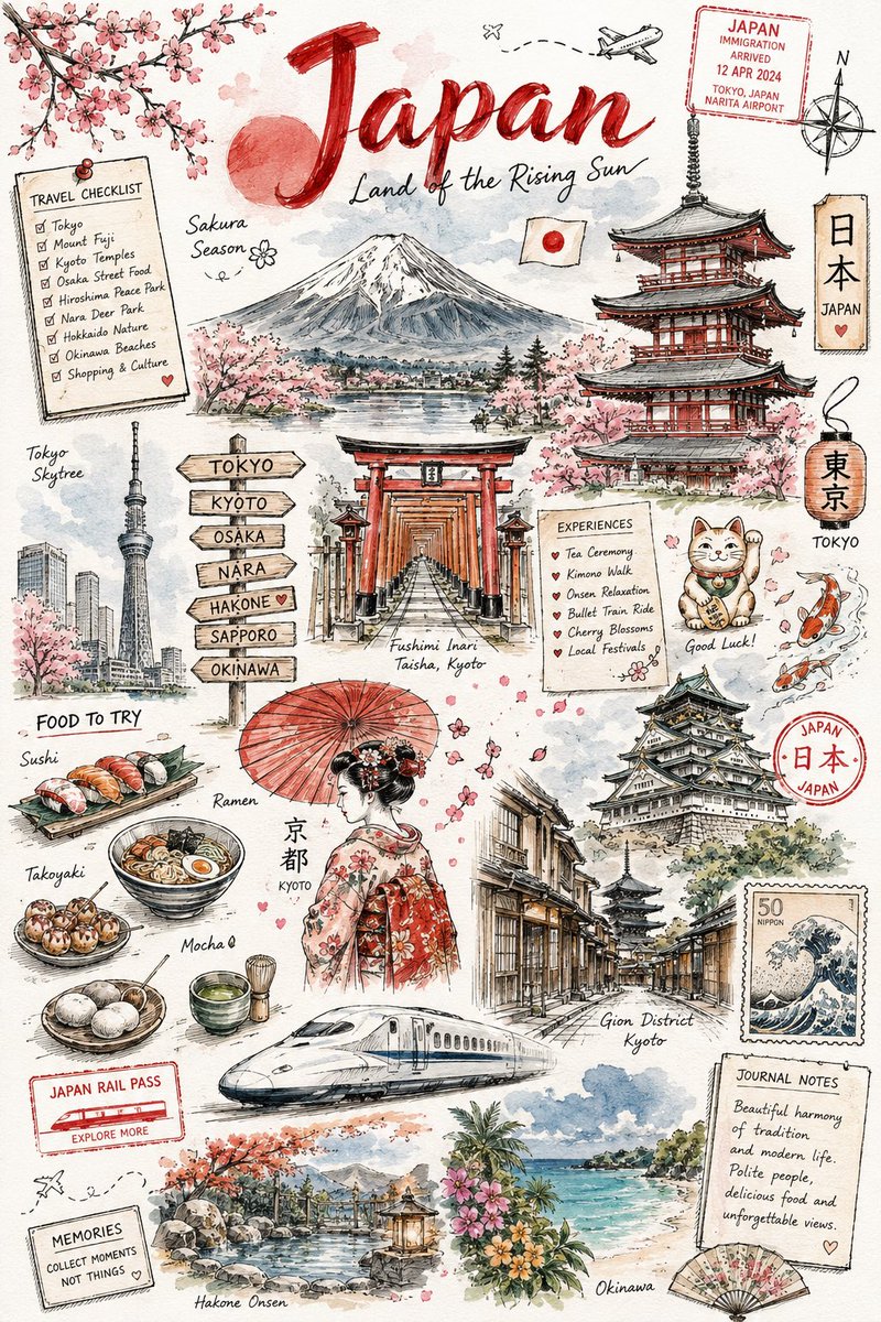 Vintage travel journal reveals Italy's iconic landmarks in watercolor sketches