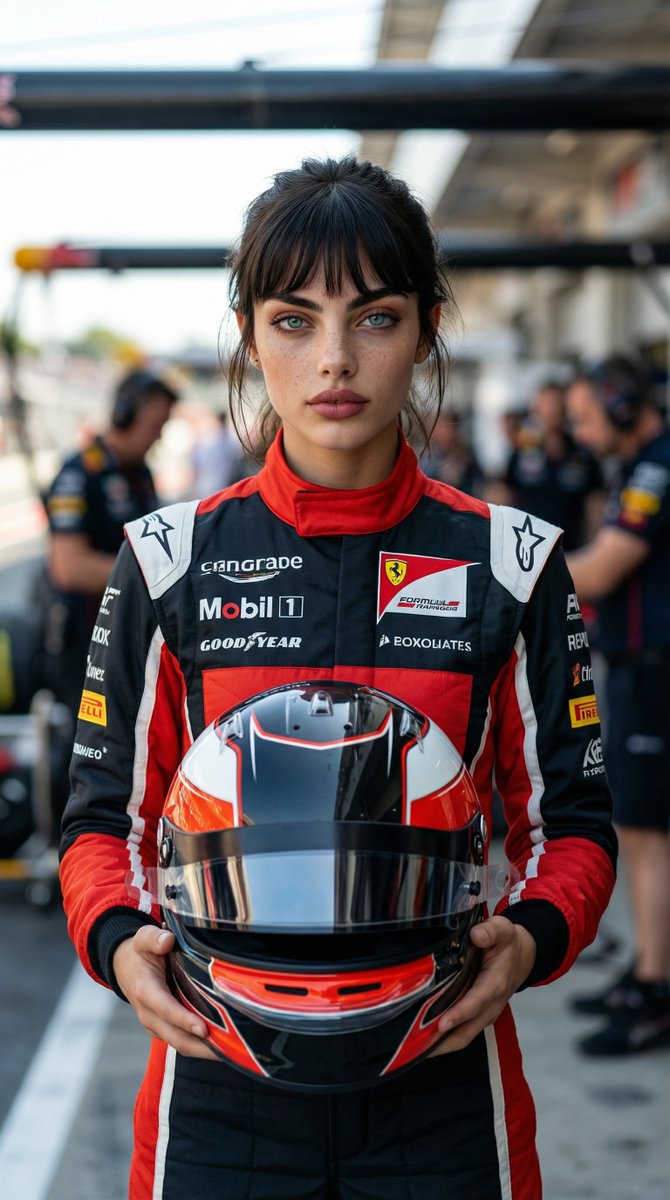 Champion in the Pit: A Racing Star’s Focused Moment