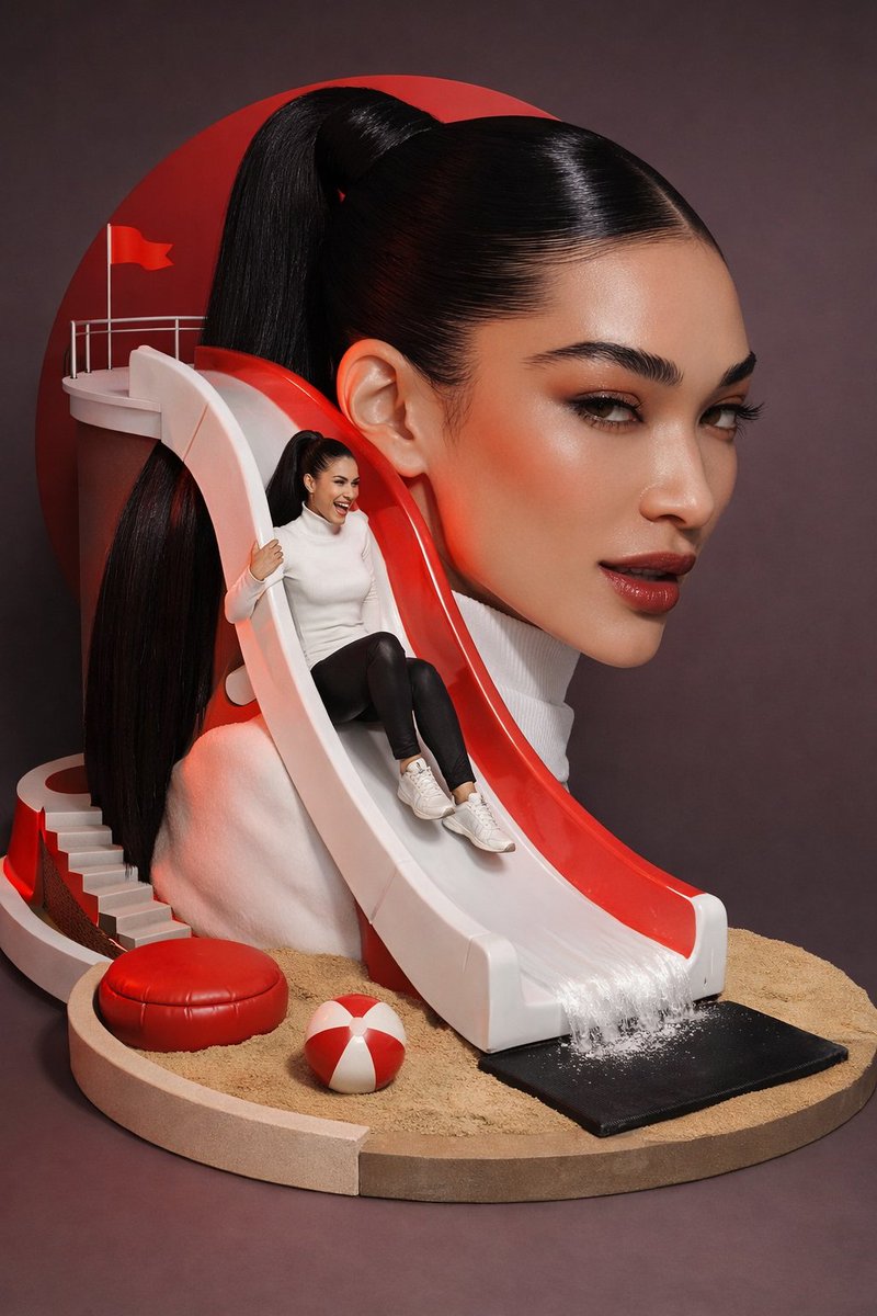 Whimsical Slide: A Surreal Playground in Elegance