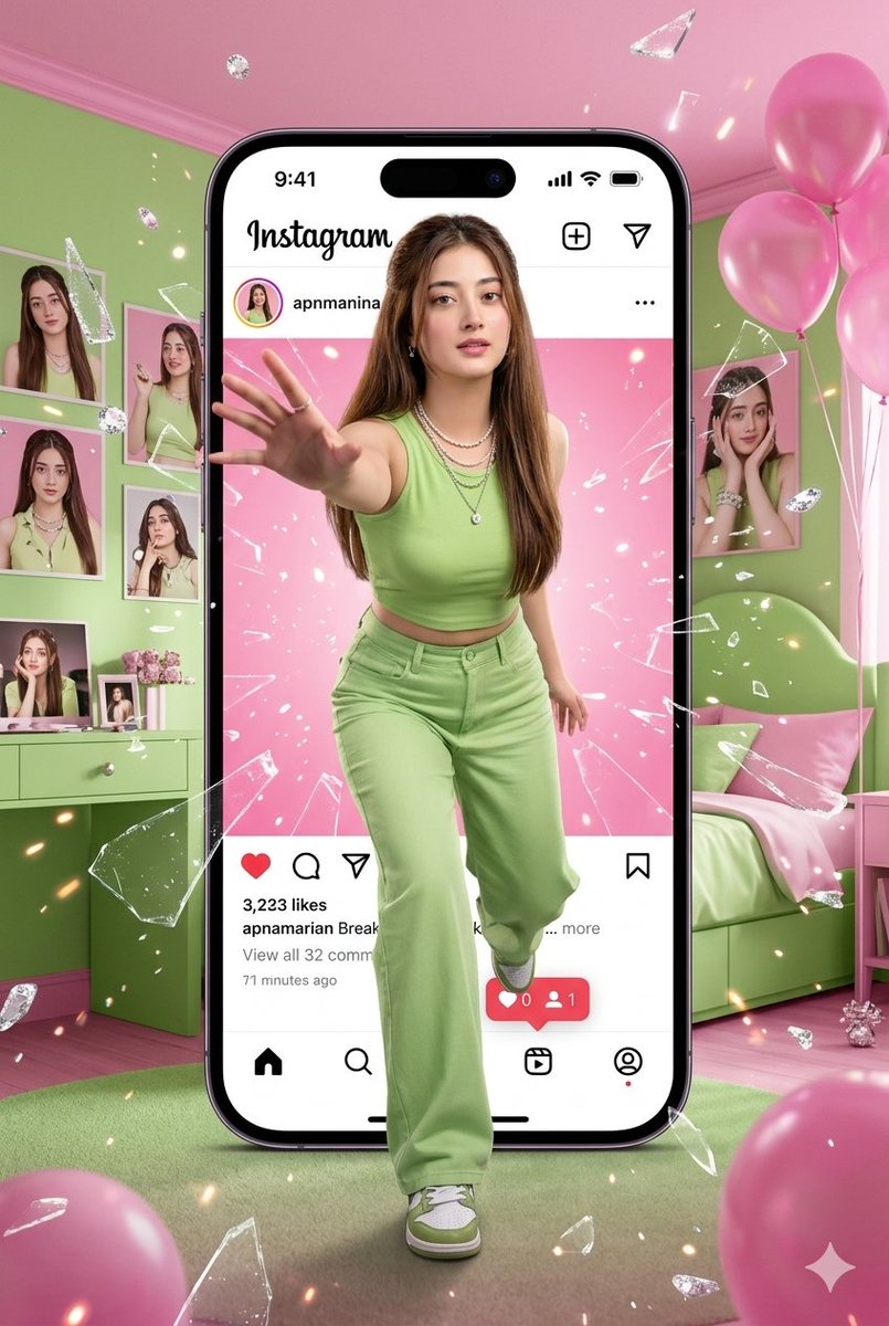 K-pop Idol Bursting from Social Media Screen